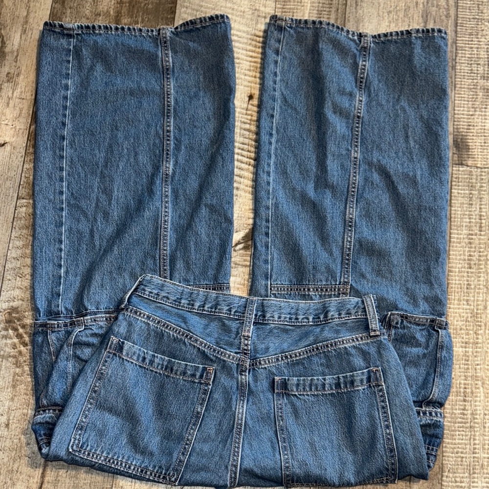 Old Navy Blue BAGGY-Flare Wide Leg Jeans-Size 18
